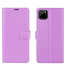 For OPPO Realme C11 Litchi Texture Horizontal Flip Protective Case with Holder & Card Slots & Wallet(Purple)