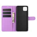 For OPPO Realme C11 Litchi Texture Horizontal Flip Protective Case with Holder & Card Slots & Wallet(Purple)