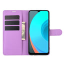 For OPPO Realme C11 Litchi Texture Horizontal Flip Protective Case with Holder & Card Slots & Wallet(Purple)