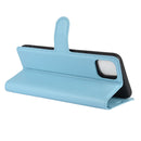For OPPO Realme C11 Litchi Texture Horizontal Flip Protective Case with Holder & Card Slots & Wallet(Blue)
