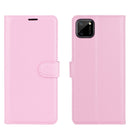 For OPPO Realme C11 Litchi Texture Horizontal Flip Protective Case with Holder & Card Slots & Wallet(Pink)