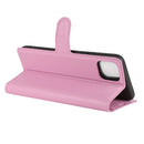 For OPPO Realme C11 Litchi Texture Horizontal Flip Protective Case with Holder & Card Slots & Wallet(Pink)