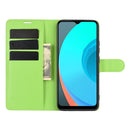 For OPPO Realme C11 Litchi Texture Horizontal Flip Protective Case with Holder & Card Slots & Wallet(Green)