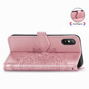 For Xiaomi Redmi 9A Halfway Mandala Embossing Pattern Horizontal Flip Leather Case with Holder & Card Slots & Wallet & Lanyard(Rose Gold)