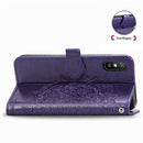 For Xiaomi Redmi 9A Halfway Mandala Embossing Pattern Horizontal Flip Leather Case with Holder & Card Slots & Wallet & Lanyard(Purple)