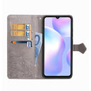 For Xiaomi Redmi 9A Halfway Mandala Embossing Pattern Horizontal Flip Leather Case with Holder & Card Slots & Wallet & Lanyard(Grey)