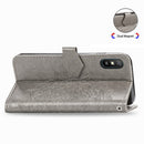 For Xiaomi Redmi 9A Halfway Mandala Embossing Pattern Horizontal Flip Leather Case with Holder & Card Slots & Wallet & Lanyard(Grey)