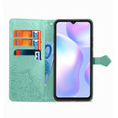 For Xiaomi Redmi 9A Halfway Mandala Embossing Pattern Horizontal Flip Leather Case with Holder & Card Slots & Wallet & Lanyard(Green)