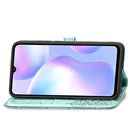For Xiaomi Redmi 9A Halfway Mandala Embossing Pattern Horizontal Flip Leather Case with Holder & Card Slots & Wallet & Lanyard(Green)