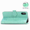 For Xiaomi Redmi 9A Halfway Mandala Embossing Pattern Horizontal Flip Leather Case with Holder & Card Slots & Wallet & Lanyard(Green)