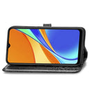 For Xiaomi Redmi 9C Halfway Mandala Embossing Pattern Horizontal Flip Leather Case with Holder & Card Slots & Wallet & Lanyard(Black)