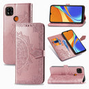 For Xiaomi Redmi 9C Halfway Mandala Embossing Pattern Horizontal Flip Leather Case with Holder & Card Slots & Wallet & Lanyard(Rose Gold)