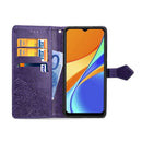 For Xiaomi Redmi 9C Halfway Mandala Embossing Pattern Horizontal Flip Leather Case with Holder & Card Slots & Wallet & Lanyard(Purple)
