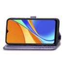 For Xiaomi Redmi 9C Halfway Mandala Embossing Pattern Horizontal Flip Leather Case with Holder & Card Slots & Wallet & Lanyard(Purple)