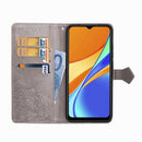 For Xiaomi Redmi 9C Halfway Mandala Embossing Pattern Horizontal Flip Leather Case with Holder & Card Slots & Wallet & Lanyard(Grey)