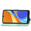 For Xiaomi Redmi 9C Halfway Mandala Embossing Pattern Horizontal Flip Leather Case with Holder & Card Slots & Wallet & Lanyard(Green)