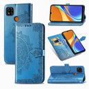 For Xiaomi Redmi 9C Halfway Mandala Embossing Pattern Horizontal Flip Leather Case with Holder & Card Slots & Wallet & Lanyard(Blue)