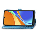 For Xiaomi Redmi 9C Halfway Mandala Embossing Pattern Horizontal Flip Leather Case with Holder & Card Slots & Wallet & Lanyard(Blue)