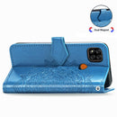 For Xiaomi Redmi 9C Halfway Mandala Embossing Pattern Horizontal Flip Leather Case with Holder & Card Slots & Wallet & Lanyard(Blue)
