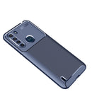 For Motorola One Fusion Carbon Fiber Texture Shockproof TPU Case(Blue)