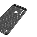 For Motorola One Fusion Carbon Fiber Texture Shockproof TPU Case(Blue)