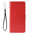 For OPPO Realme C11 Retro Crazy Horse Texture Horizontal Flip Leather Case with Holder & Card Slots & Photo Frame(Red)