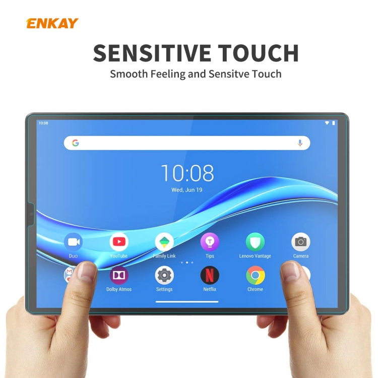For Lenovo M10 Plus 10.3 ENKAY Hat-Prince 0.33mm 9H Surface Hardness 2.5D Explosion-proof Tempered Glass Screen Protector