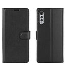 For LG Velvet Litchi Texture Horizontal Flip Protective Case with Holder & Card Slots & Wallet(Black)