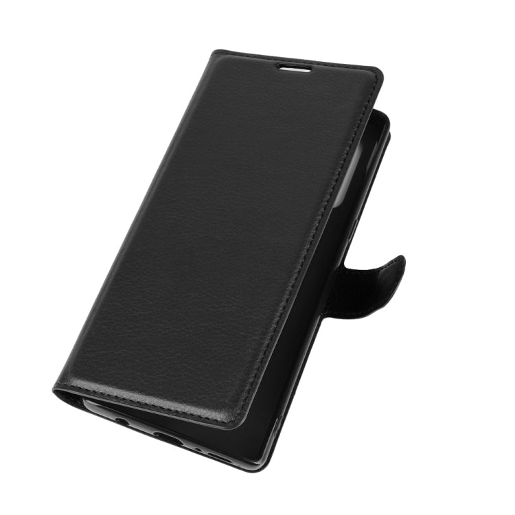 For LG Velvet Litchi Texture Horizontal Flip Protective Case with Holder & Card Slots & Wallet(Black)