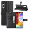 For LG Velvet Litchi Texture Horizontal Flip Protective Case with Holder & Card Slots & Wallet(Black)