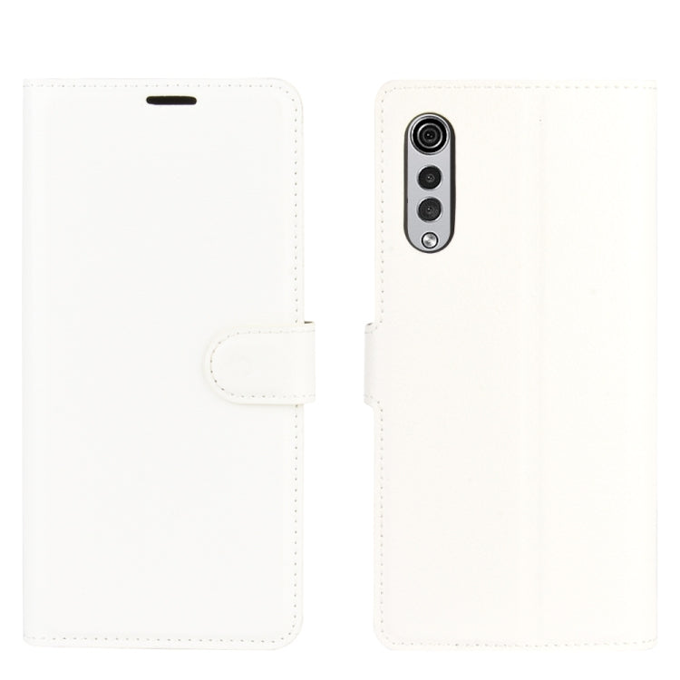 For LG Velvet Litchi Texture Horizontal Flip Protective Case with Holder & Card Slots & Wallet(White)