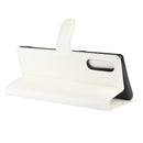 For LG Velvet Litchi Texture Horizontal Flip Protective Case with Holder & Card Slots & Wallet(White)