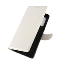 For LG Velvet Litchi Texture Horizontal Flip Protective Case with Holder & Card Slots & Wallet(White)
