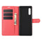 For LG Velvet Litchi Texture Horizontal Flip Protective Case with Holder & Card Slots & Wallet(Red)