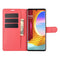 For LG Velvet Litchi Texture Horizontal Flip Protective Case with Holder & Card Slots & Wallet(Red)