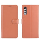 For LG Velvet Litchi Texture Horizontal Flip Protective Case with Holder & Card Slots & Wallet(Brown)