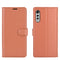 For LG Velvet Litchi Texture Horizontal Flip Protective Case with Holder & Card Slots & Wallet(Brown)