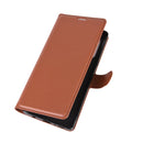 For LG Velvet Litchi Texture Horizontal Flip Protective Case with Holder & Card Slots & Wallet(Brown)