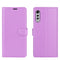 For LG Velvet Litchi Texture Horizontal Flip Protective Case with Holder & Card Slots & Wallet(Purple)