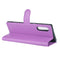For LG Velvet Litchi Texture Horizontal Flip Protective Case with Holder & Card Slots & Wallet(Purple)
