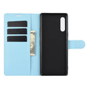 For LG Velvet Litchi Texture Horizontal Flip Protective Case with Holder & Card Slots & Wallet(Blue)