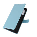 For LG Velvet Litchi Texture Horizontal Flip Protective Case with Holder & Card Slots & Wallet(Blue)