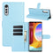 For LG Velvet Litchi Texture Horizontal Flip Protective Case with Holder & Card Slots & Wallet(Blue)