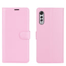 For LG Velvet Litchi Texture Horizontal Flip Protective Case with Holder & Card Slots & Wallet(Pink)