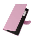 For LG Velvet Litchi Texture Horizontal Flip Protective Case with Holder & Card Slots & Wallet(Pink)