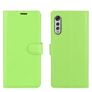 For LG Velvet Litchi Texture Horizontal Flip Protective Case with Holder & Card Slots & Wallet(Green)