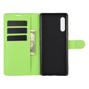 For LG Velvet Litchi Texture Horizontal Flip Protective Case with Holder & Card Slots & Wallet(Green)