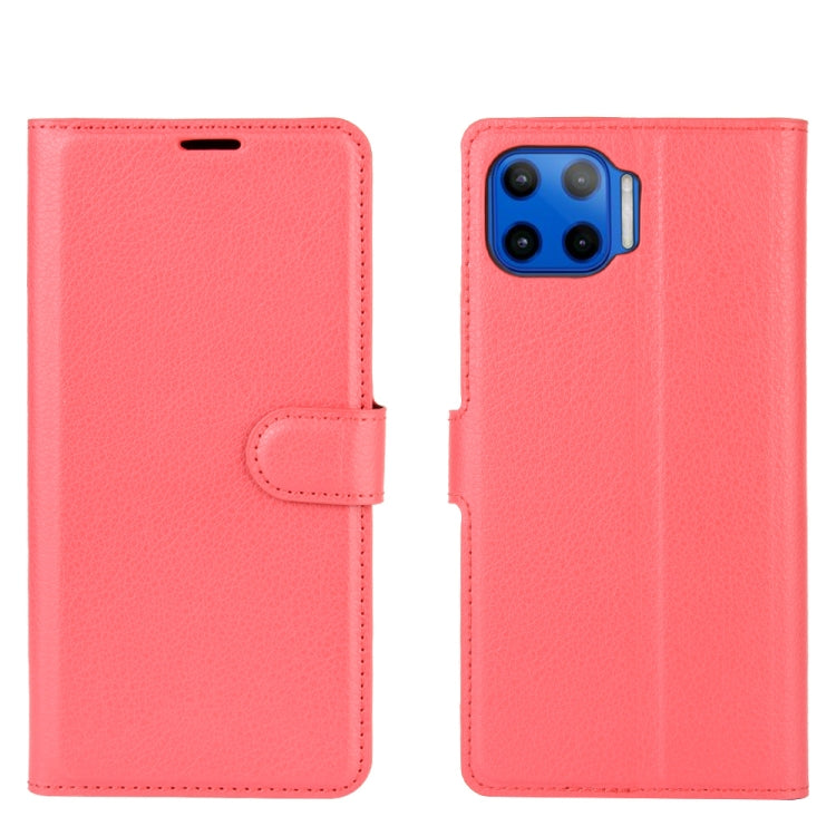 For Motorola Moto G 5G Plus Litchi Texture Horizontal Flip Protective Case with Holder & Card Slots & Wallet(Red)