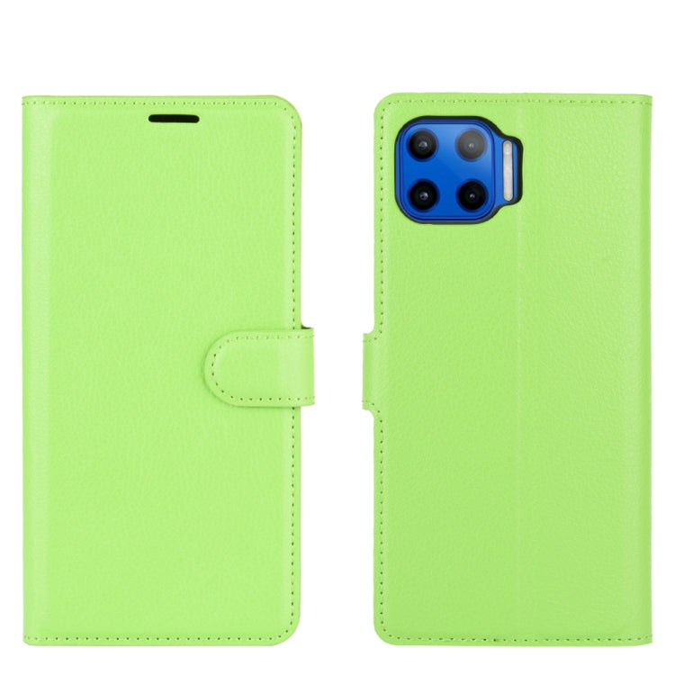 For Motorola Moto G 5G Plus Litchi Texture Horizontal Flip Protective Case with Holder & Card Slots & Wallet(Green)