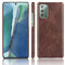 For Samsung Galaxy Note20 Shockproof Litchi Texture PC + PU Case(Brown)